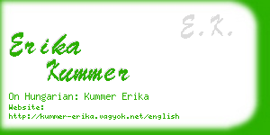 erika kummer business card